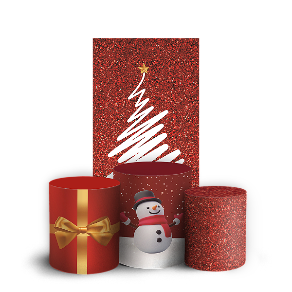 Capas Faixa Lateral e Trio Cilindro Sublimado Veste Fácil - Natal