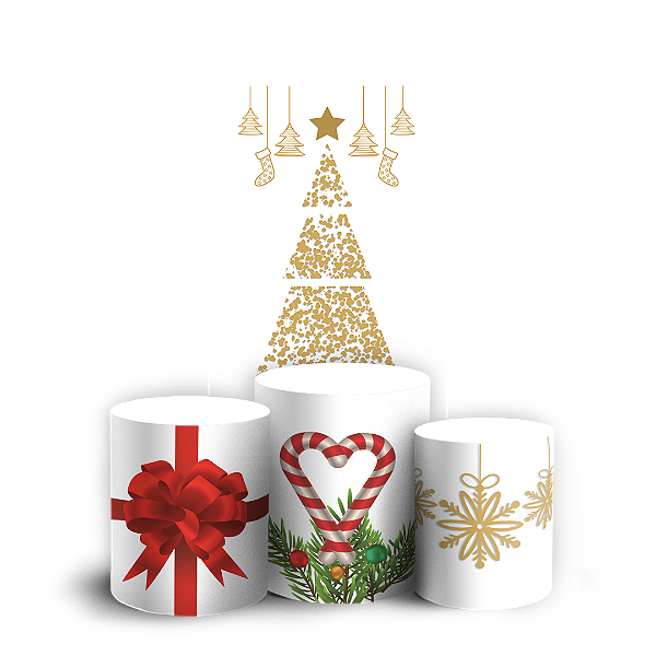 Capas Faixa Lateral e Trio Cilindro Sublimado Veste Fácil - Natal
