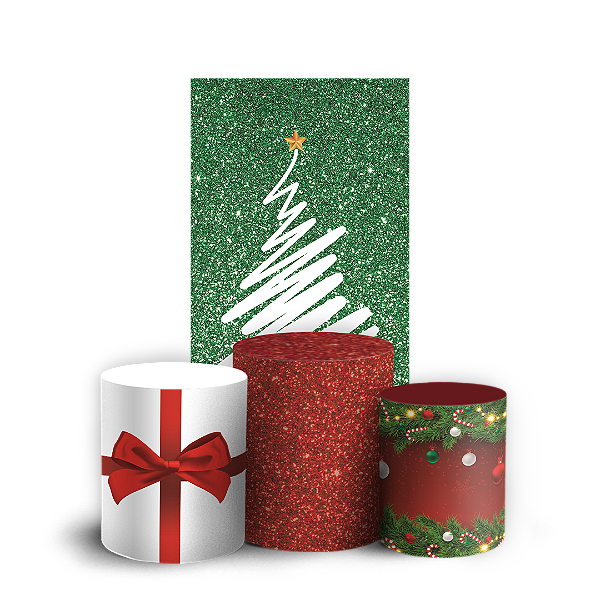Capas Faixa Lateral e Trio Cilindro Sublimado Veste Fácil - Natal