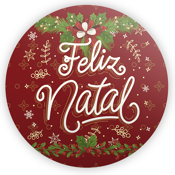 Capa Painel Redondo Sublimado - Natal