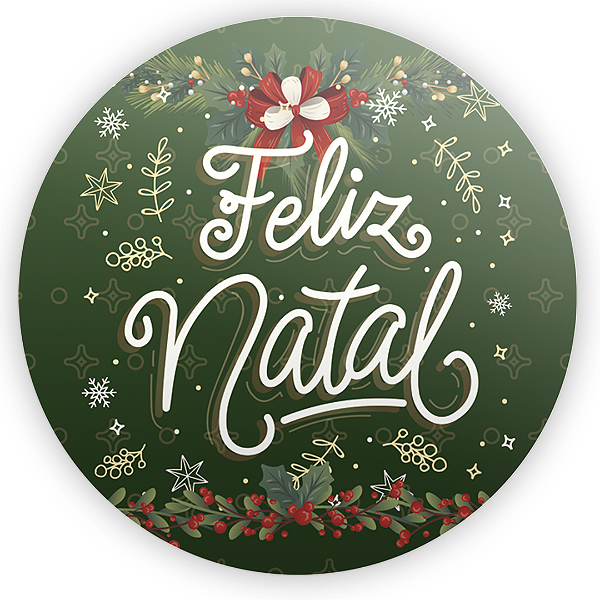 Capa Painel Redondo Sublimado - Natal
