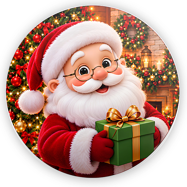 Capa Painel Redondo Sublimado - Feliz Natal