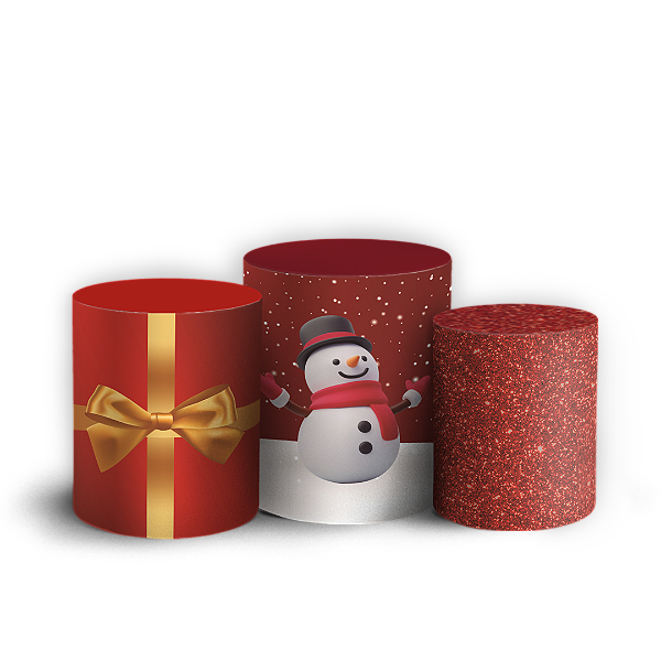 Capas Trio Cilindro Sublimado Veste Fácil - Natal