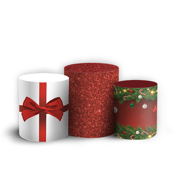 Capas Trio Cilindro Sublimado Veste Fácil - Natal