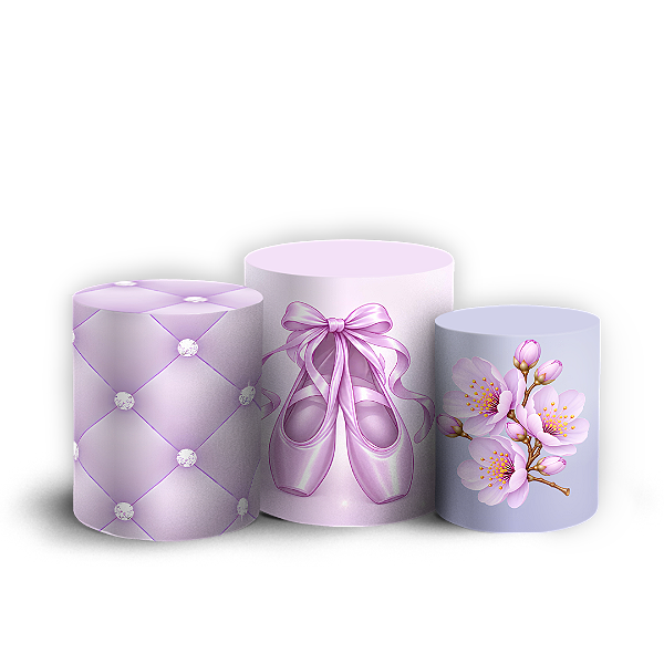 Capas Trio Cilindro Sublimado Veste Fácil - Bailarina