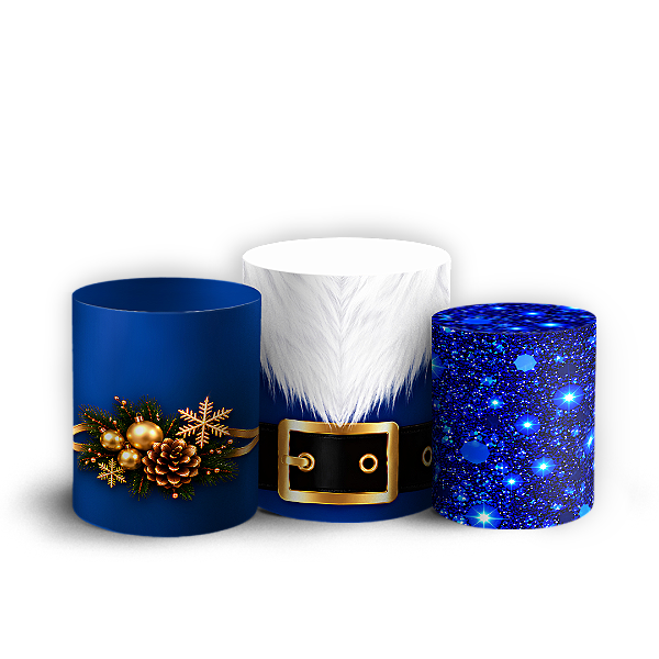 Capas Trio Cilindro Sublimado Veste Fácil - Feliz Natal