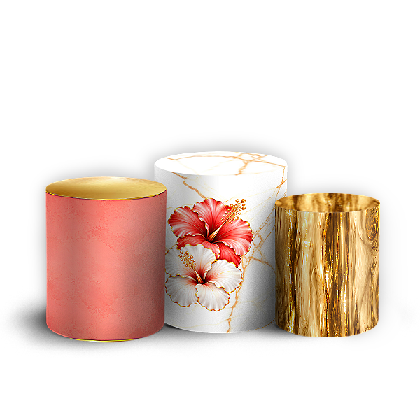 Capas Trio Cilindro Sublimado Veste Fácil - Tropical Floral