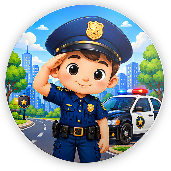 Capa Mini Painel Sublimado - Polícia