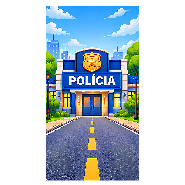 Capa Mini Faixa Lateral Sublimado - Polícia
