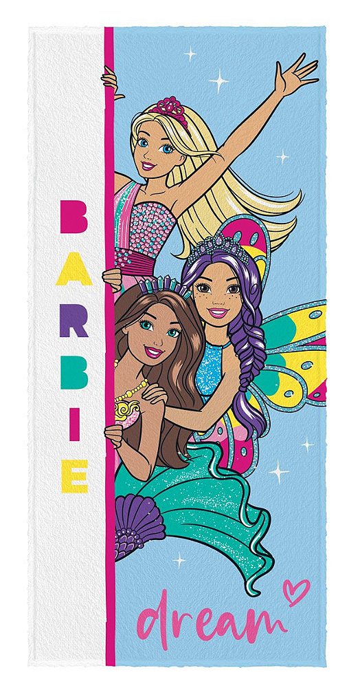 Toalha De Banho Infantil Barbie Reinos Magicos Sereia