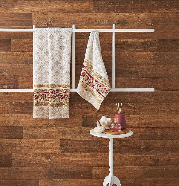 Toalha Felpuda De Rosto Estampa Joia 48cm X 75cm Lepper