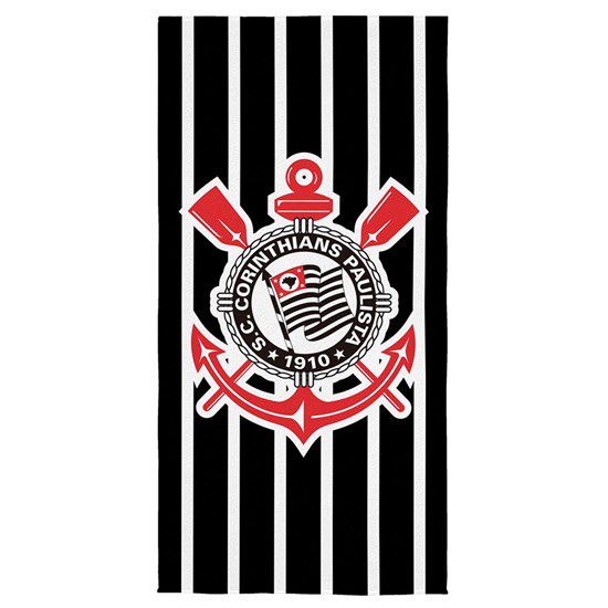 Toalha Aveludada De Time Corinthians Licenciado Lepper