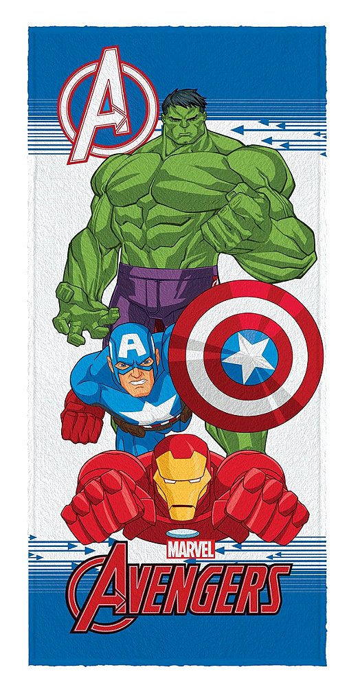 Toalha De Banho Felpuda Lepper Avengers 120x60cm