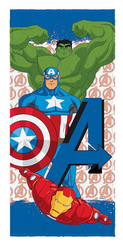 Toalha De Banho Felpuda Lepper Avengers 120x60cm