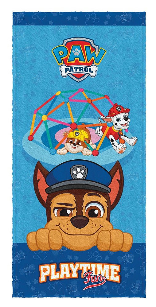 Toalha De Banho Felpuda Patrulha Canina Lepper 120x60cm