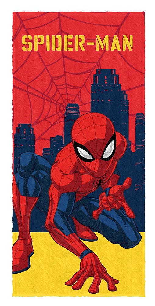 Toalha De Banho Felpuda Homem Aranha Lepper 120x60cm