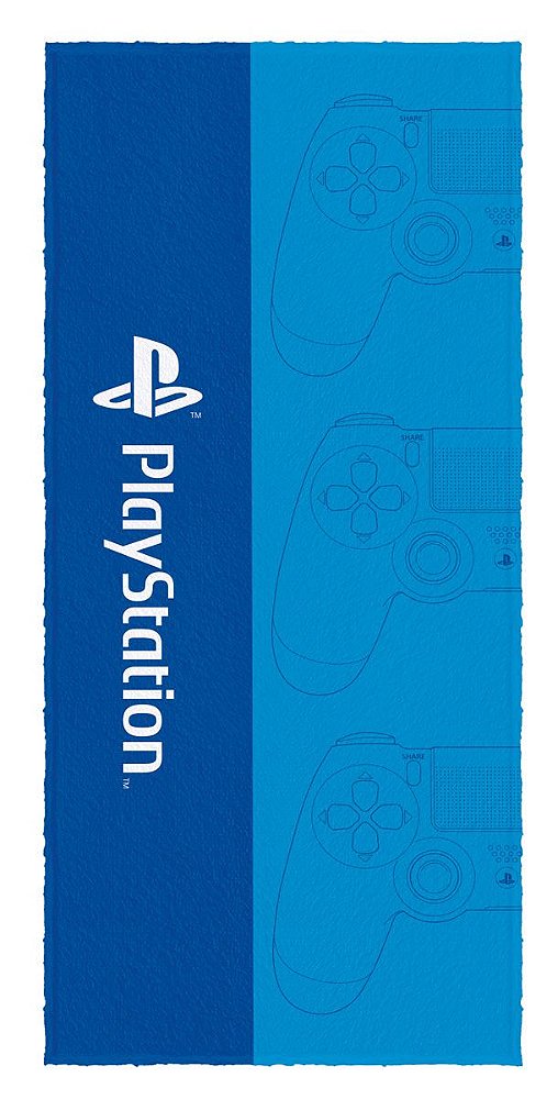 Toalha Felpuda Estampada PlayStation 60X120Cm Lepper