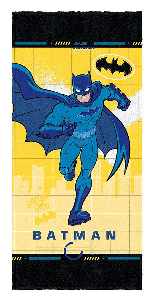 Toalha Felpuda Estampada batman 60X120Cm Lepper