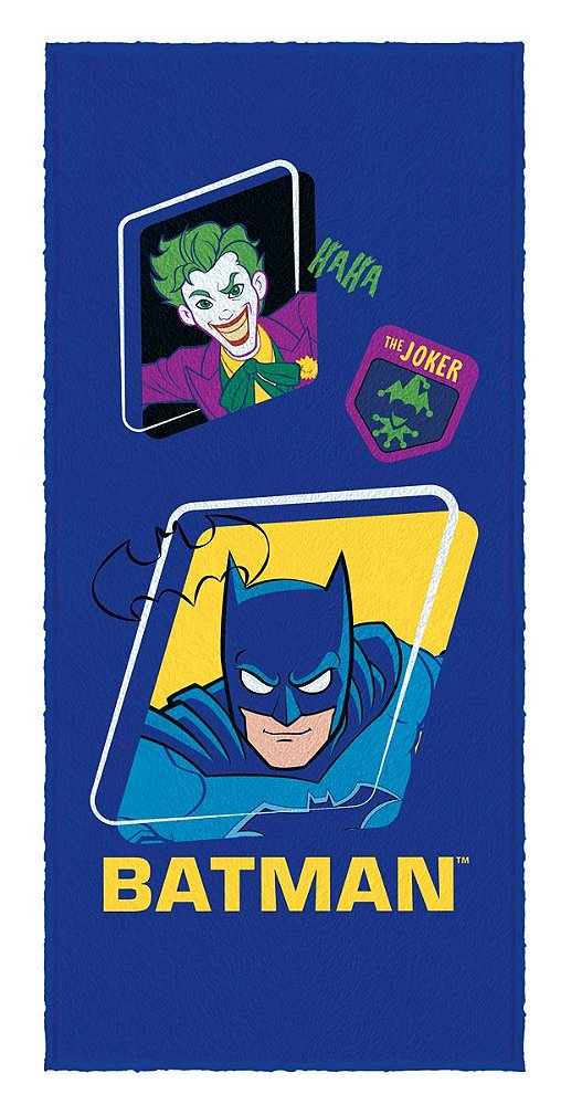Toalha Felpuda Estampada batman 60X120Cm Lepper