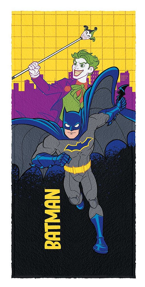 Toalha Felpuda Estampada batman 60X120Cm Lepper