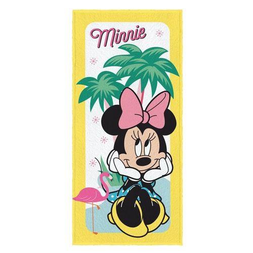 Toalha Banho Felpuda 60X1,20M Minnie Spring Palms Listrada