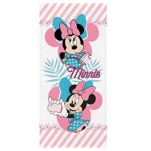 Toalha Banho Felpuda 60X1,20M Minnie Spring Palms Listrada