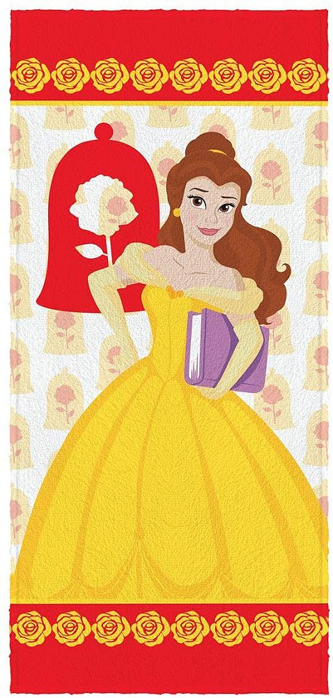 Toalha Felpuda De Banho Estampada Princesas 60 Cm X 1,20 M