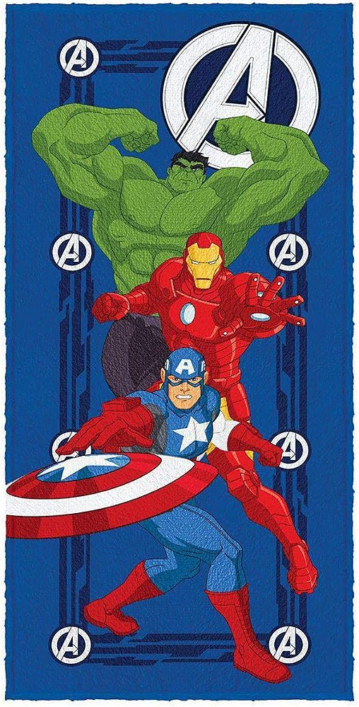 Toalha Felpuda Avengers Meninos Lepper 120X60CM