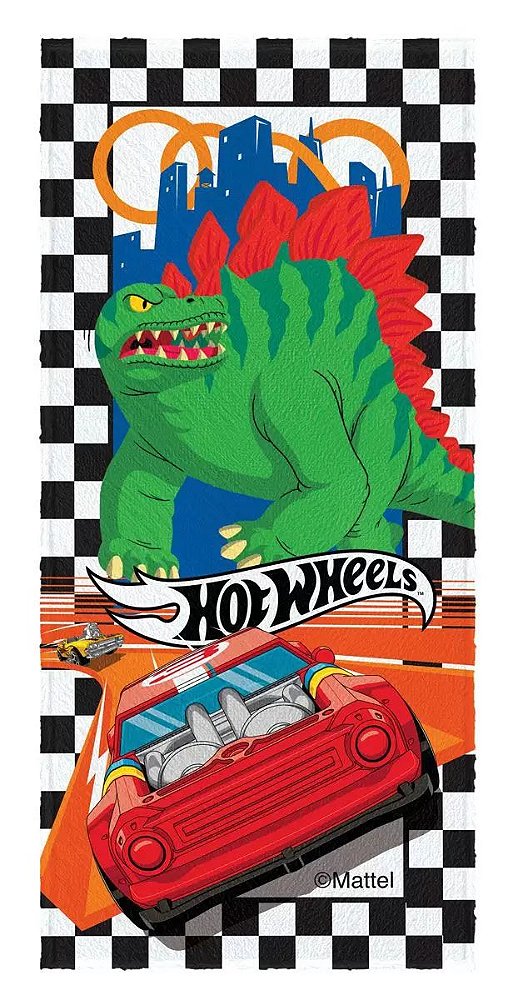 Toalha De Banho Infantil Hot Wheels Lepper Kids 120x60cm