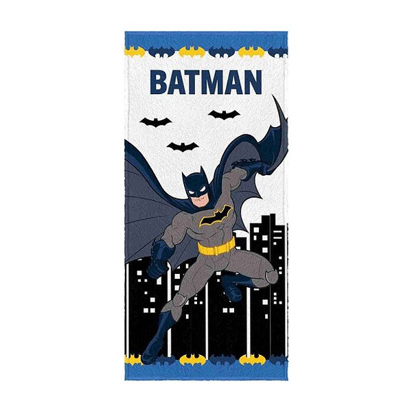 Toalha Felpuda De Banho Estampada Batman 5 120x60cm Lepper