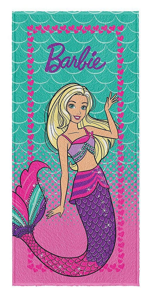 Toalha De Banho Infantil Barbie Reinos Magicos Sereia Rosa