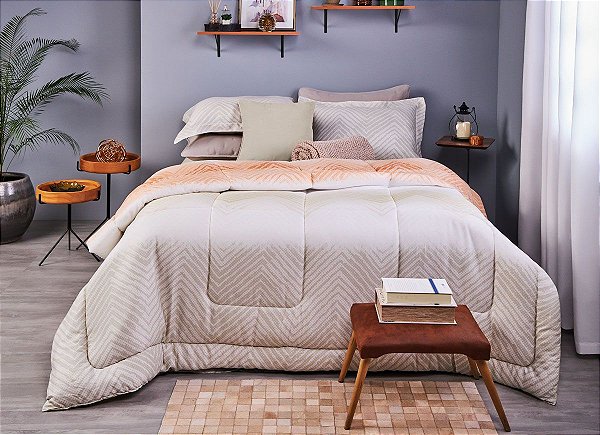 Jogo De Cama Queen 100% Algodão 4 Peças Salmão