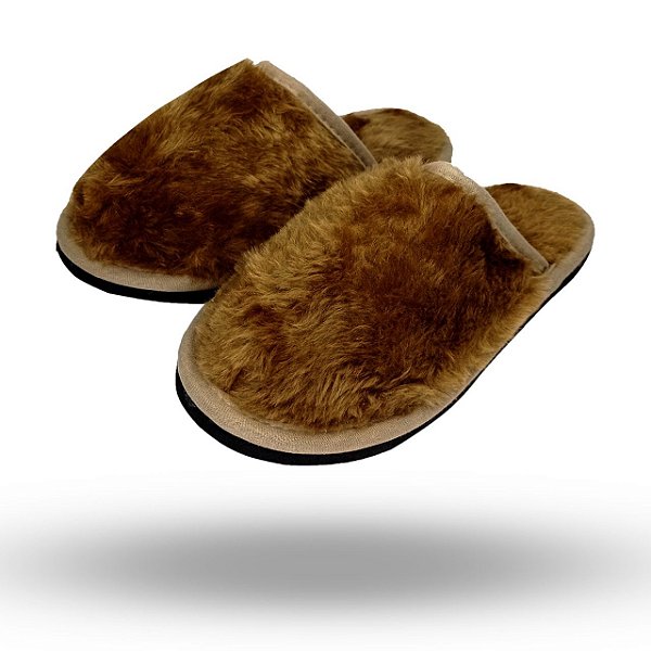 CHINELO QUENTE FEMENINA  DO N° 39/40 MARROM