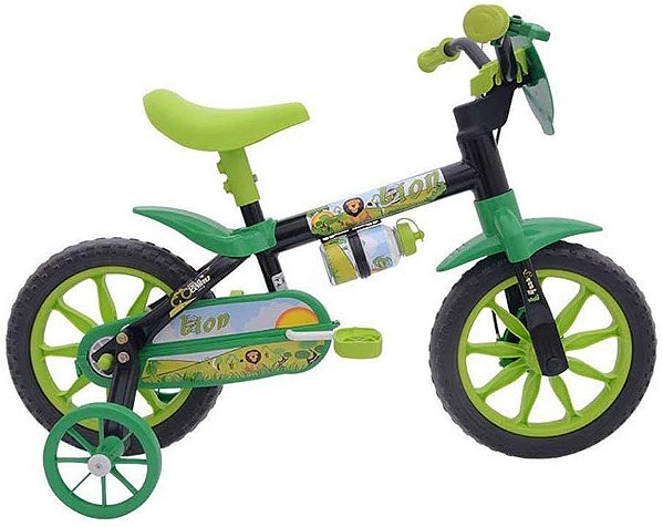 Bicicleta Aro 12 Masculina Nathor Lion Com Rodinha de Apoio