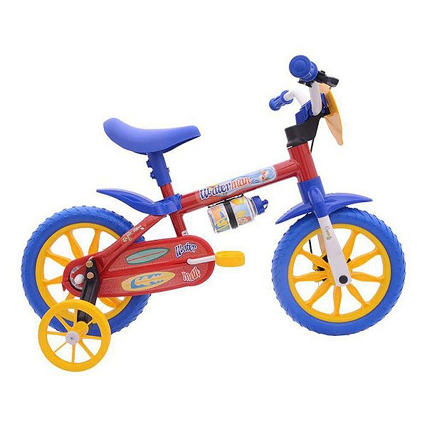 Bicicleta Aro 12 Masculina Nathor Water Man Com Rodinha