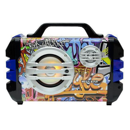 Caixa de som Karaokê Bluetooth/usb/fm Microfone Cor:azul