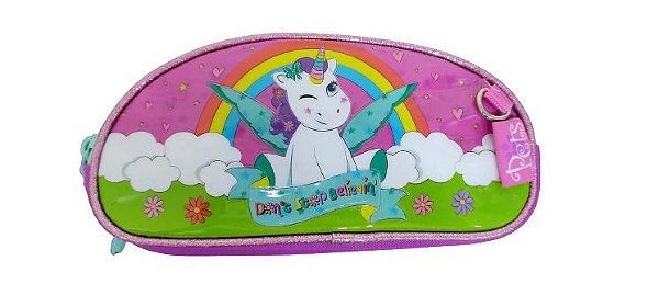 Estojo Escolar Do Unicornio Chenson De 1 Compartimento