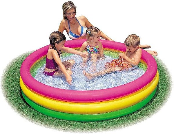 Piscina Inflável Infantil Intex Colorida 131L 114x25cm