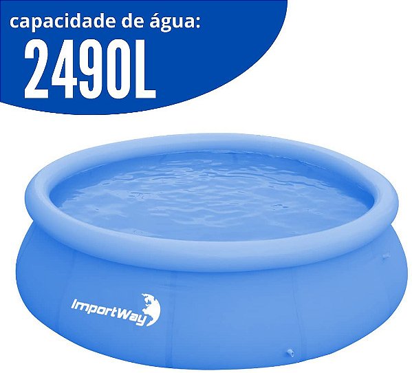 Piscina Borda Inflavel 2490l Wellmix MAIS INFLADOR DE BRINDE