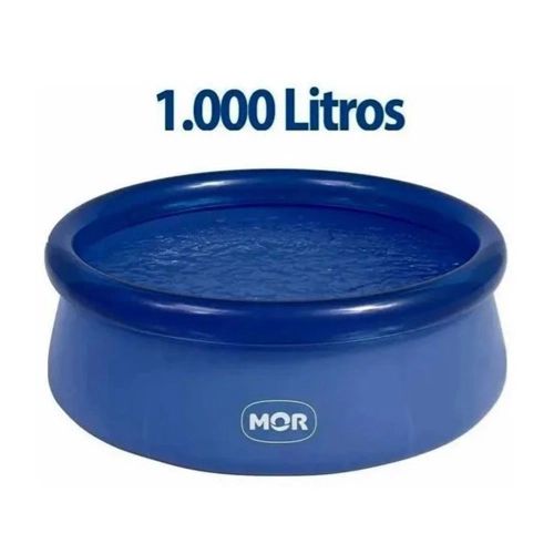 PISCINA MOR 1000 LITROS + UM INFLADOR MANUAL DE BRINDE