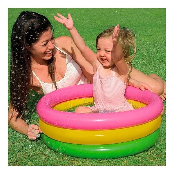 Piscina Infantil Inflavel Colorida 61cm 73 Litros ELITE