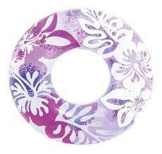 Boia redonda inflável para Piscina Flor 91cm Intex Cor:Roxo