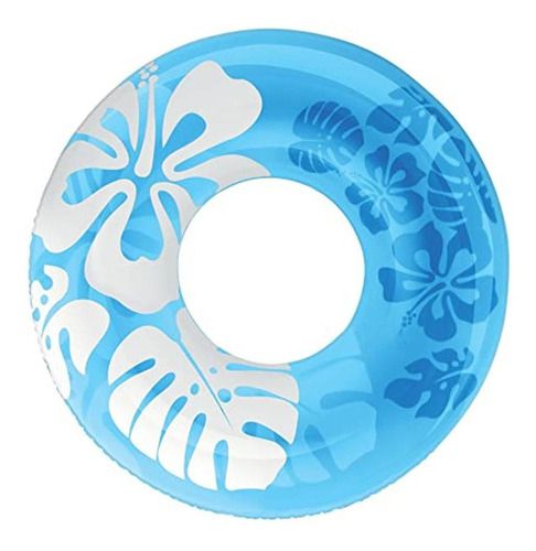 Boia redonda inflável para Piscina Flor 91cm Intex Cor:azul