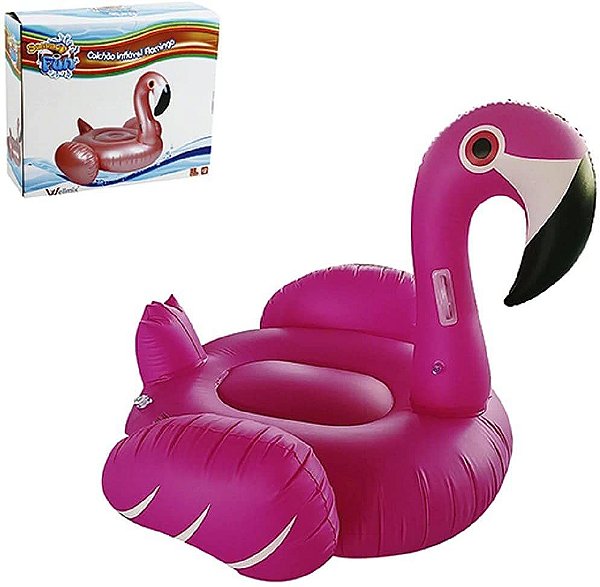 Boia Inflável Flamingo Com Alça