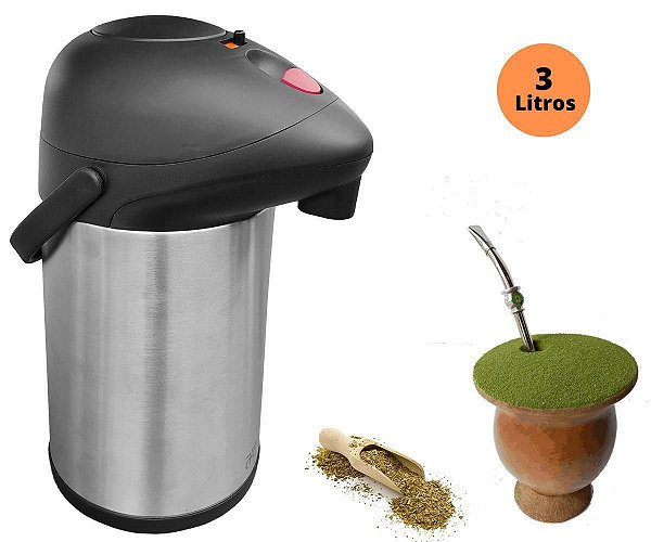GARRAFA TERMICA INOX 3 LITROS SEM AMPOLA QUENTE E FRIO - A5