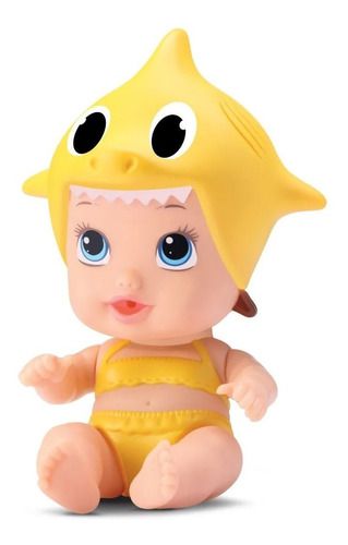 BONECA LITTLE BOLLS TUBARAOZINHO DIVER TOYS REF 8092 Cor:Amarelo