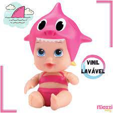 BONECA LITTLE BOLLS TUBARAOZINHO DIVER TOYS REF 8092 Cor:Rosa
