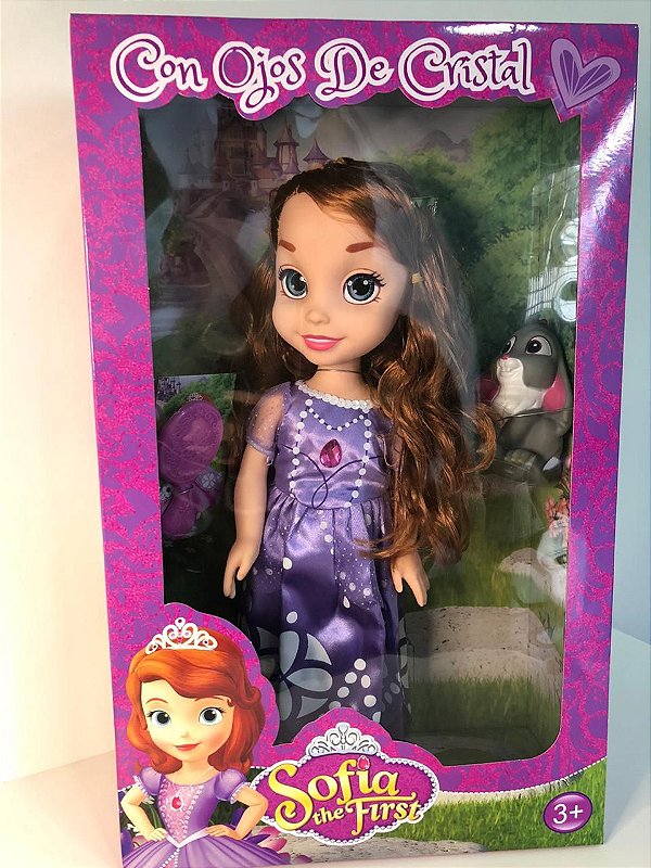 Boneca Pricesa Sofia Musical Olhos De Cristal Linda 40cm