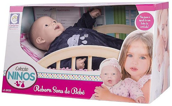 Boneca Coleção Ninos Reborn Menino Cotiplas - 2219