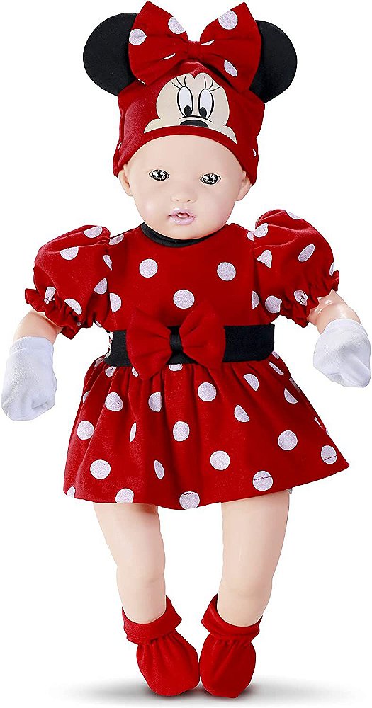 Boneca Minnie Mouse - Recem Nascido - Roma Brinquedos